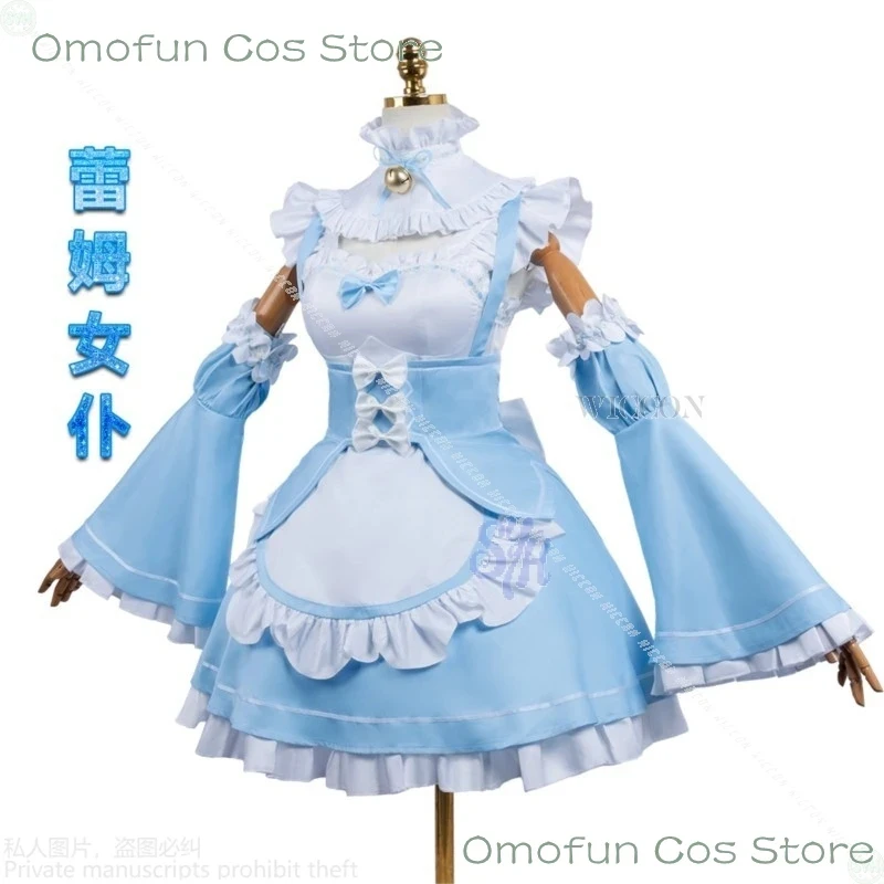 s,3'g\7;Re:Life In A Different World Anime From Zero Cosplay Rem Costume Kawaii Aqua Lace Neko Maid Furry Cat Earwear H4;b,7\k/8 view 4