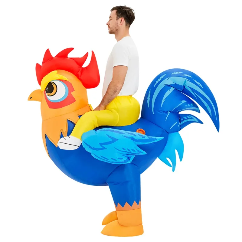 Disfraz inflable de gallo y Flamenco para adultos y niños, traje de Anime, disfraz de fiesta de Halloween, carnaval, hombre y mujer