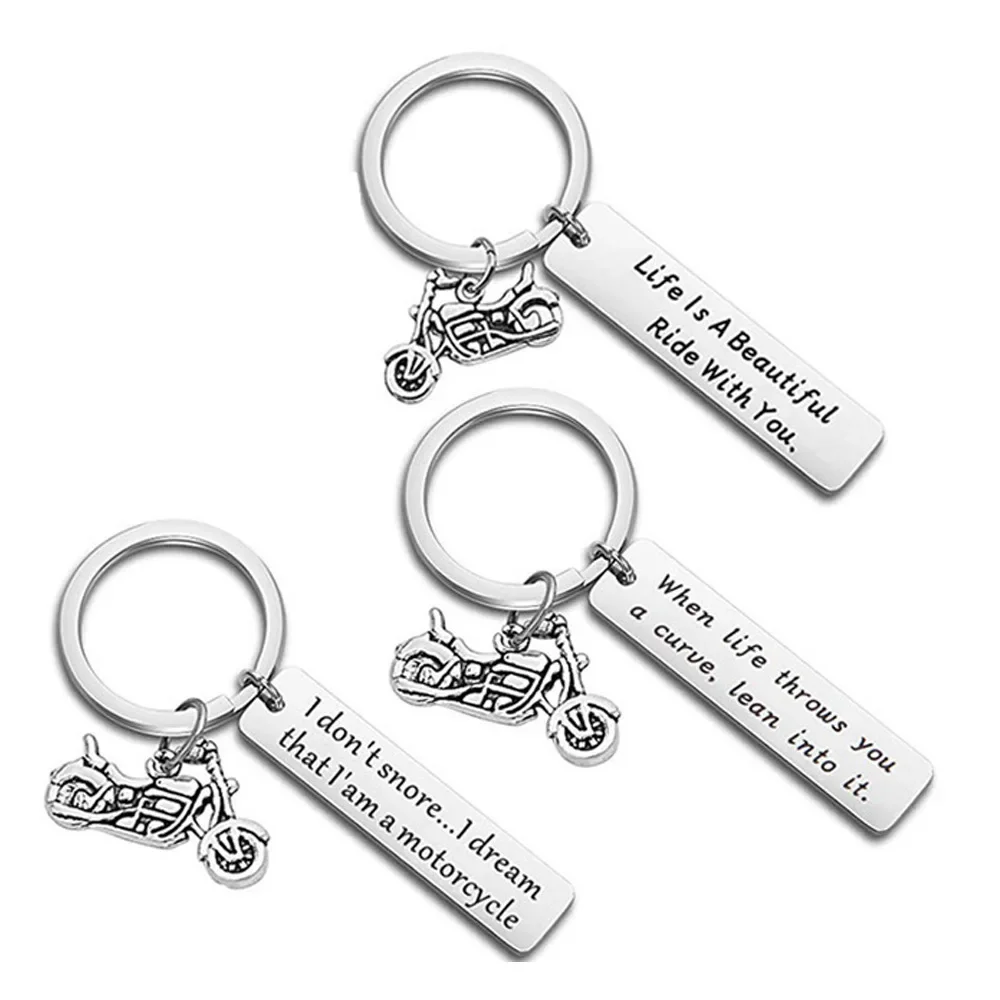 2024 Drive Safe Keychains  Men Women Stainless Steel Key Chain Birthday Chritsmas Father's Day Gifts Jewelry