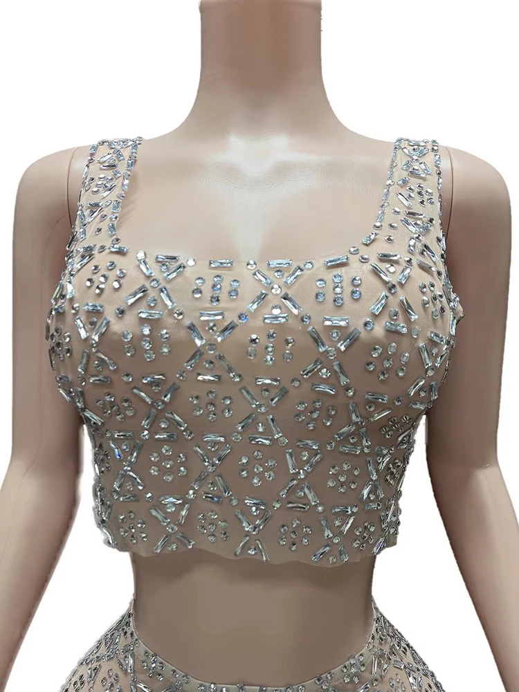 คุณภาพสูงร้อนตาข่ายเซ็กซี่ Camisole Top + กระโปรง 2 ชิ้นชุด 2025 ใหม่แฟชั่นที่กําหนดเองเสื้อผ้าสตรี