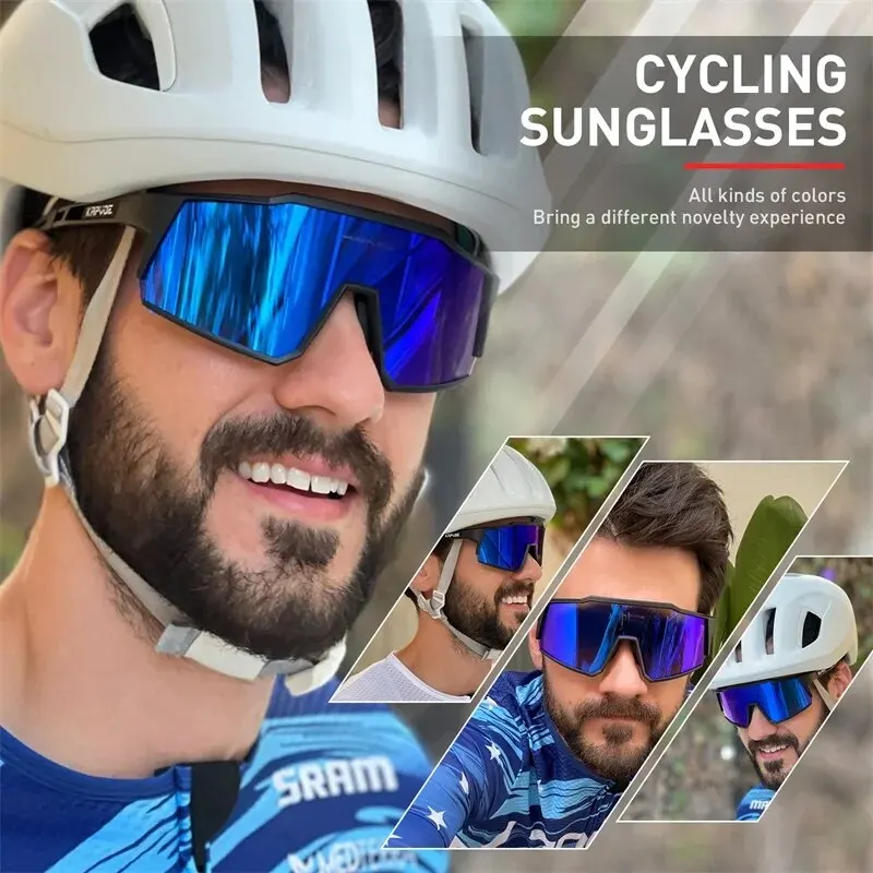 Kapvoe-gafas polarizadas para ciclismo, lentes de protección UV400, ultraligeras, equipo deportivo