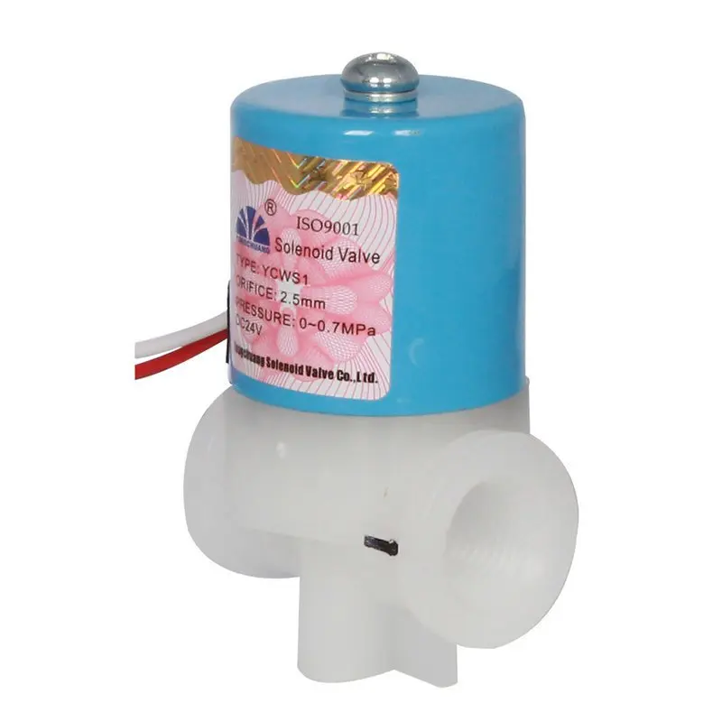 5PCS YCWS1 RO Solenoid Valve Set DC12V/24V Micro Plug Plastic Construction for Water Purification System