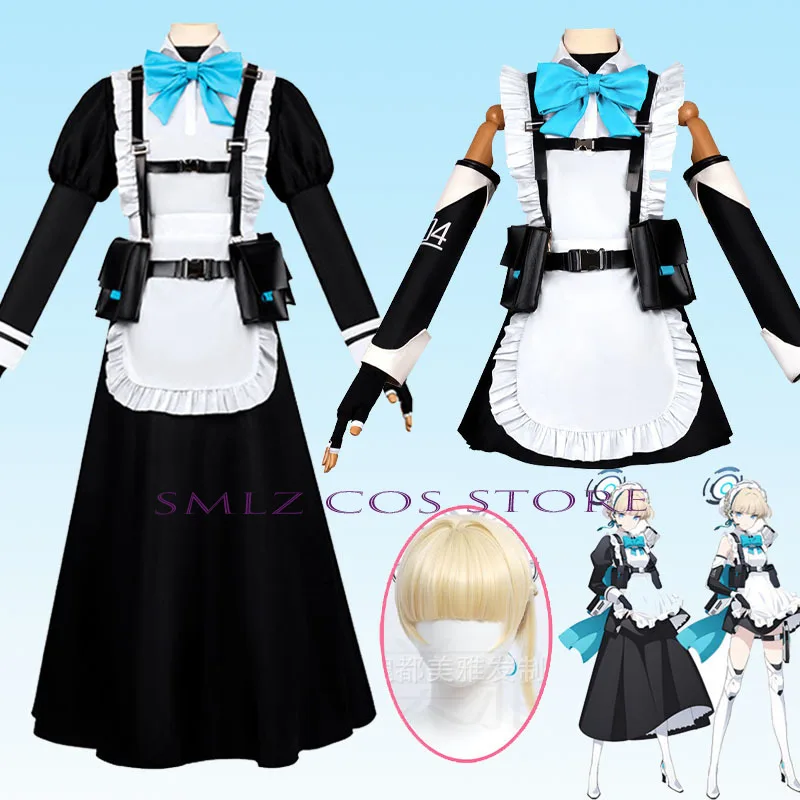 

Asuma Toki Cosplay Game Blue Archive Costume Women Sexy Maid Short /Long Dress Uniform Toki Wig Prop Halloween Party Clothing