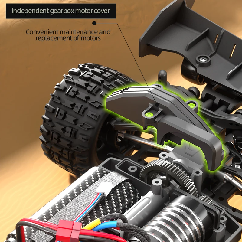 Professional Racing 70KM/H Electric High Speed RC Car Truck 1:18 4WD LED Lighting Brushless Off Road Remote Control Truck Model