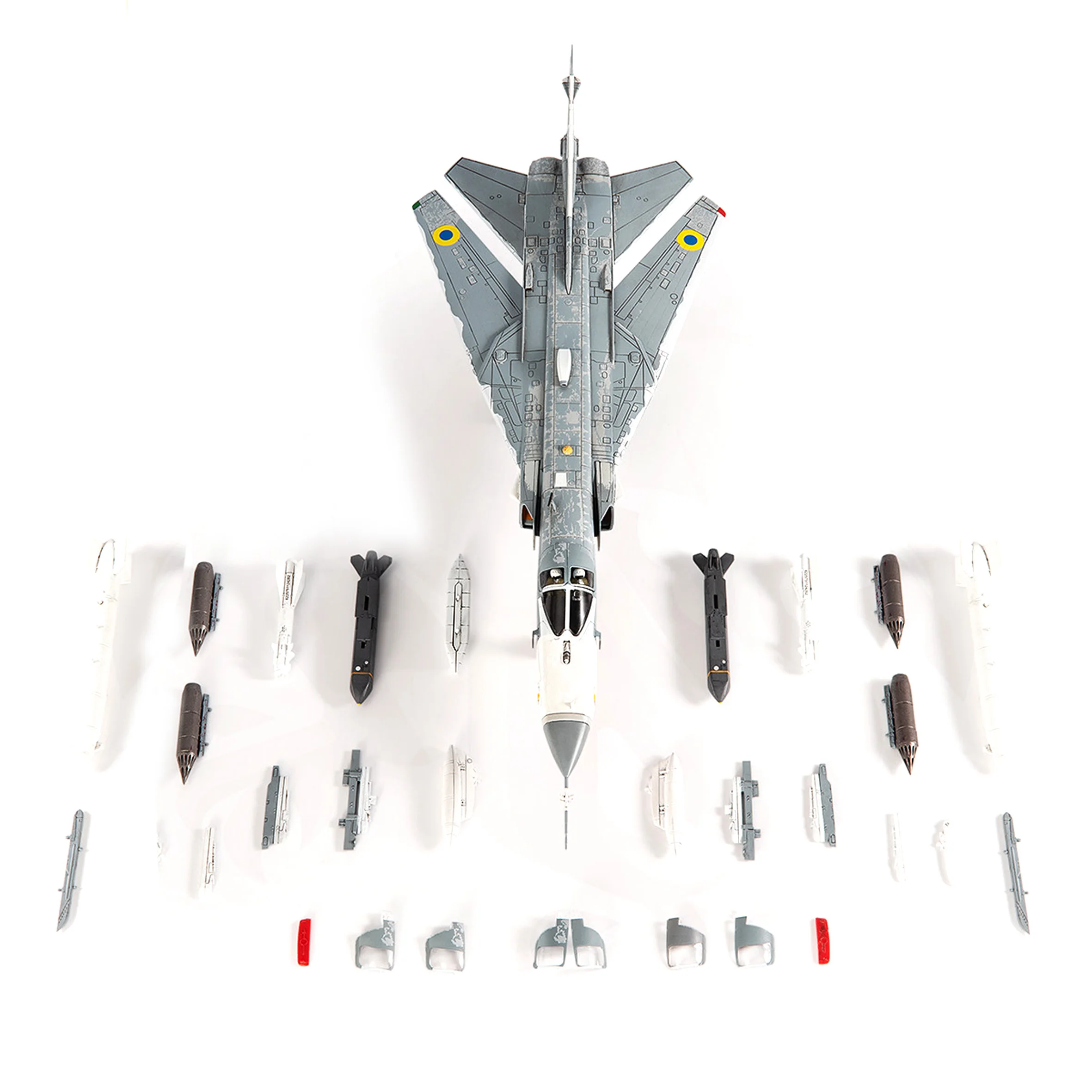 Spot JCW-72-SU24-003 1/72 Su-24 fighter model Ukraine livery (wing angle variable) static alloy model