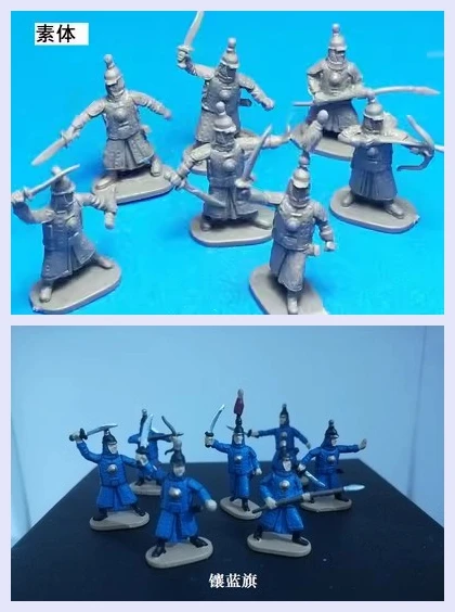 

miniature model 1/72 china chinese ancient qing dynasty soldiers 7pcs/set painted/unpainted