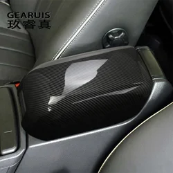 For Volvo XC90 2003-2014 Car Styling Armrest Cover Carbon fiber Trim Latch Lid Center Console Arm Rest Interior Auto Accessories