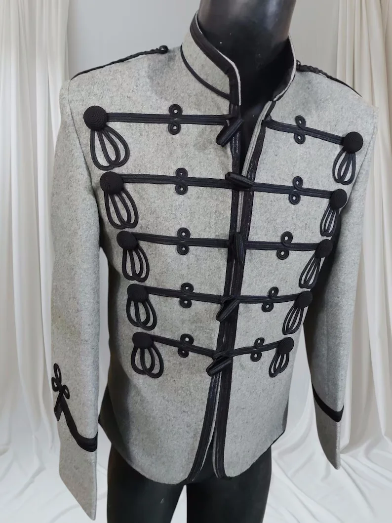 

Prussian General Hussar Jacket 18th Century Napoleonic Officer Uniform Colonial Civil War Military Coat Men's Parade Outfits