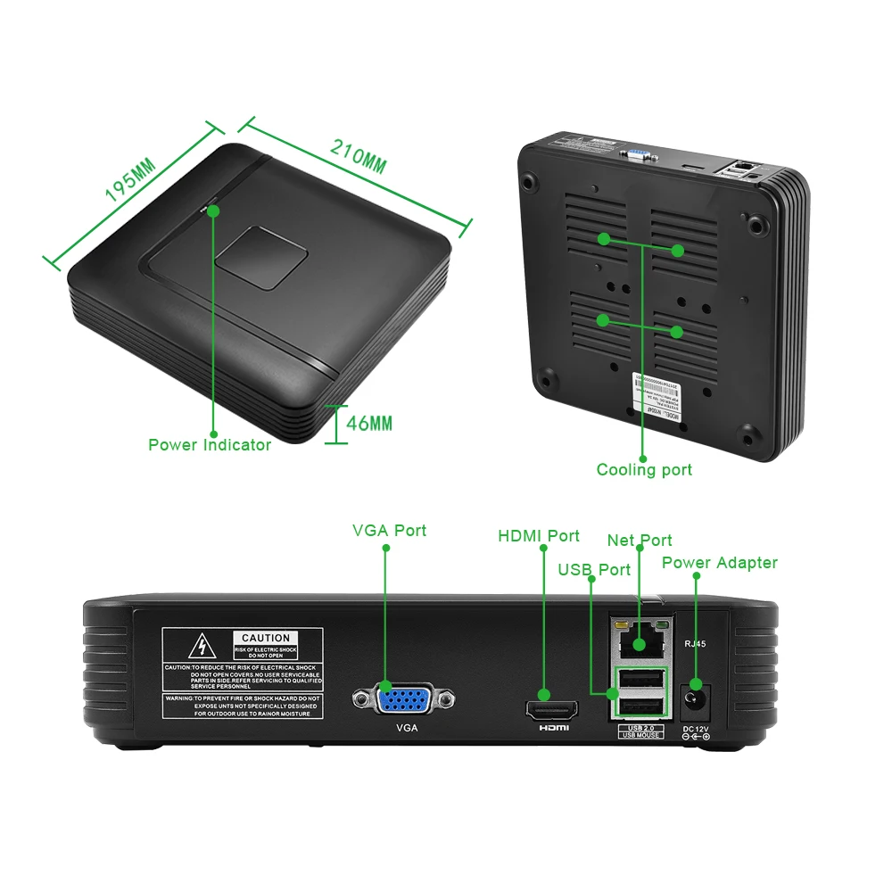 HAMROL CCTV NVR 9CH/16CH/32CH 4K Mini Network Video Recorder H.265 Surveillance Recorder P2P IE Cloud Face Detection Xmeye