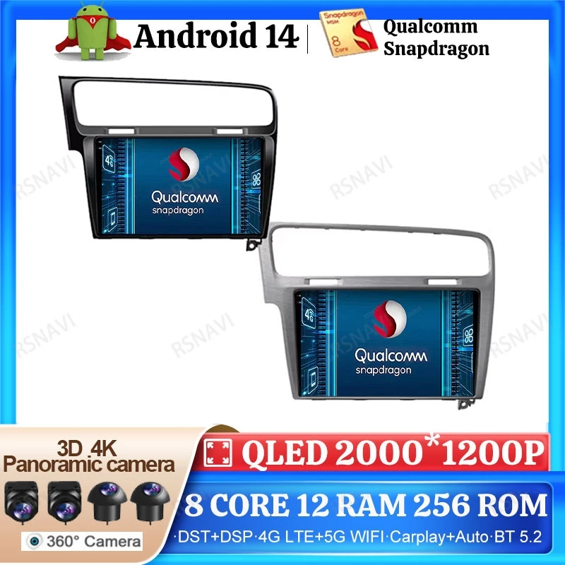 

Android 14 Car Radio For Volkswagen VW Golf 7 2013 - 2020 MK7 4G LTE 5G WIFI Wireless Carplay Auto GPS DSP Multimedia Head Unit