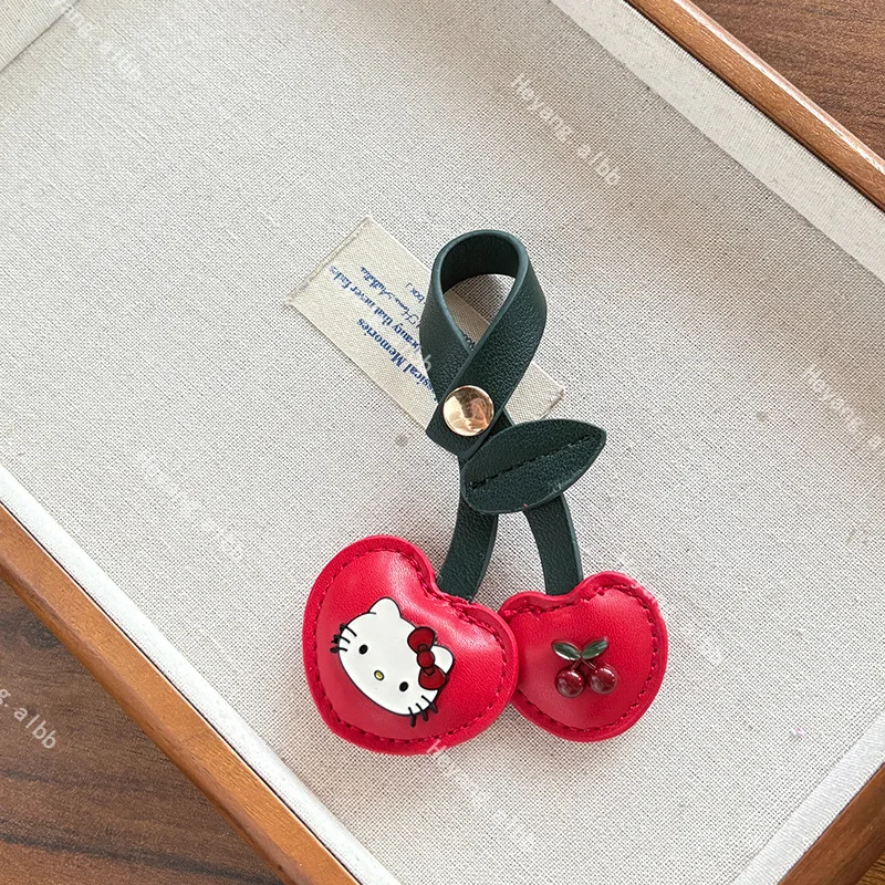 

Новый Sanrio Hello Kitty маленький вишневый брелок подвесной мультфильм милый котенок кот подвесные брелки сумка аксессуары орнамент подарки