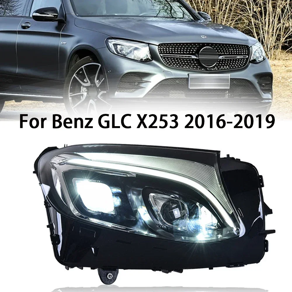 

Head Lamp For Benz GLC Headlights 2016-2019 W253 X253 DRL H7 LED Bi Xenon Bulb Assembly upgrade Dynamic Signal Accessories