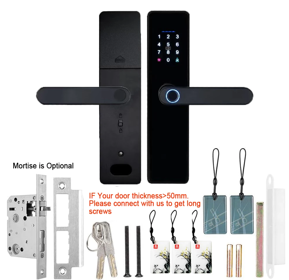 WiFi Smart Lock Smart Life APP Remote Unlock Auto Unlock  Fingerprint Door Lock with Built-in Wi-Fi  for Front Door