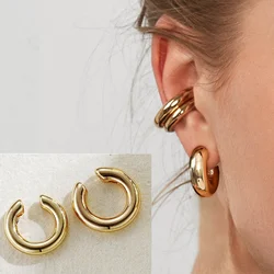 Gold Silver Ear Cuff Without Piercing Ear Clips Earrings For Women Trendy Earring Fake Cartilage Earrings Clip каффы для ушей