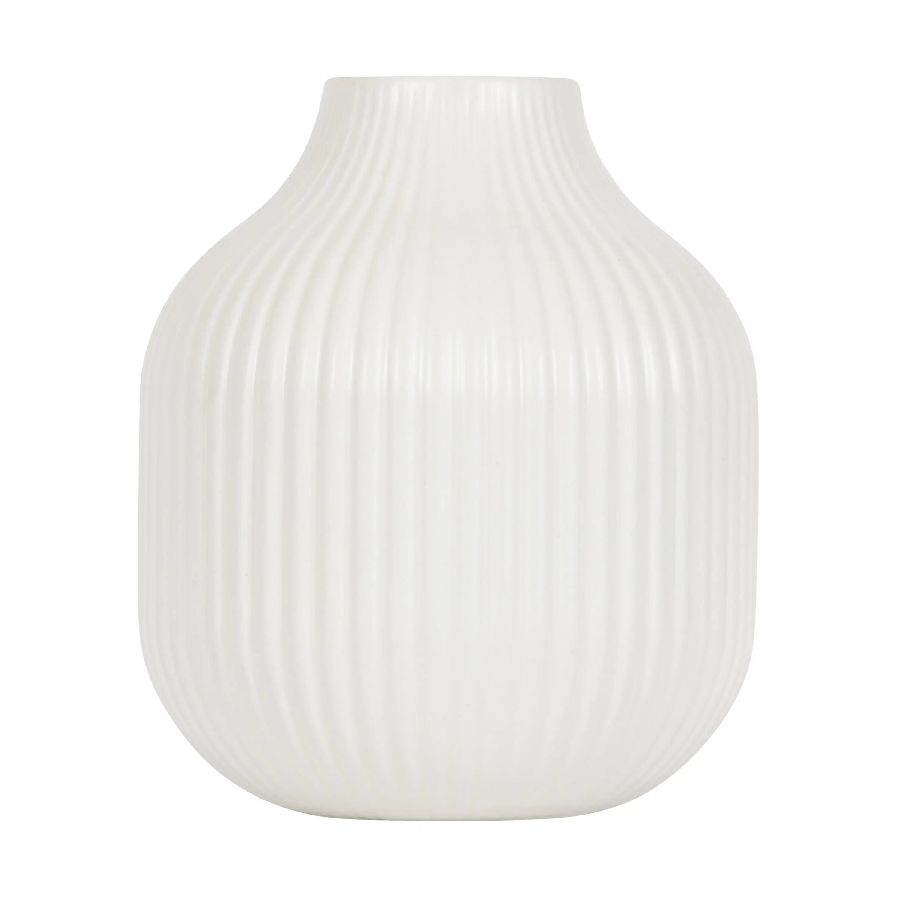 مزهرية سيراميك مضلعة من بيتر هومز آند جاردنز، 6 بوصة، كريمي