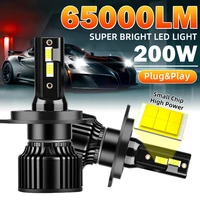 2 uds H4 bombillas LED para faros de coche 200W Super brillante Canbus Led para faros de coche CSP 3570 con ventilador de refrigeración luz automática 6500K blanco