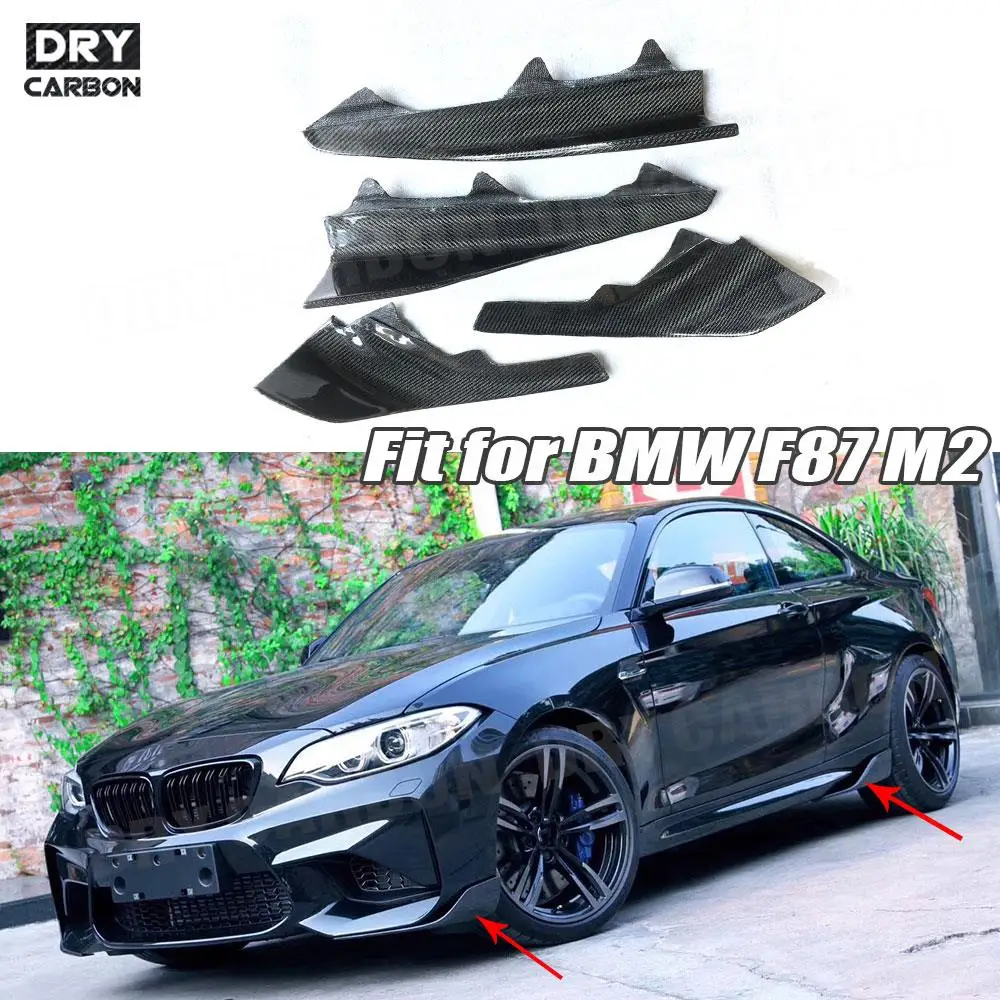 

Carbon Fiber Front Bumper Splitters Side Cupwings Flaps Winglets for BMW F87 M2 Base Coupe 2-Door 2016 2017 2018 Accessories