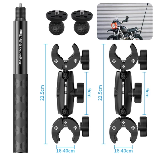 Palo de Selfie para montaje en bicicleta de motocicleta Insta360 x2 x3 x4 x5, Kit de accesorios para manillar monopié de motocicleta Insta 360 x2 x3 x4 x5