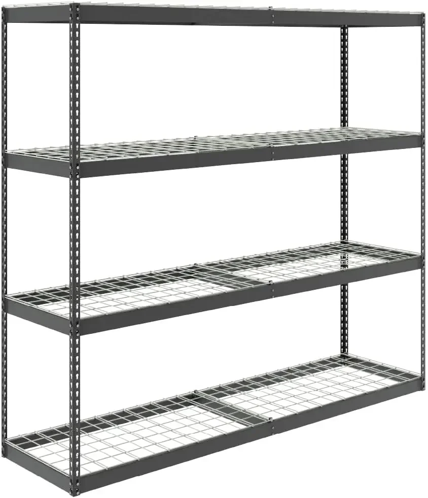 

MonsterRax Heavy Duty Garage Shelving 24" x 92" x 84" - 500 lbs/Shelf - Adjustable 4 Tier Metal Utility Shelves - High Grade S