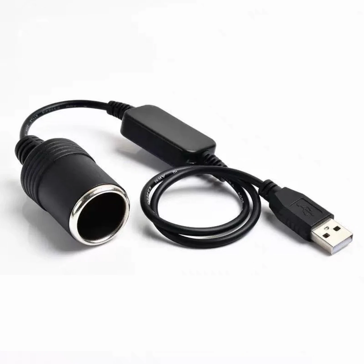 5V to 12V USB Step‑Up Power Cable, Car USB Boost Converter Cord for Dash Cam, GPS, Radar Detector, Car Electronic Dog