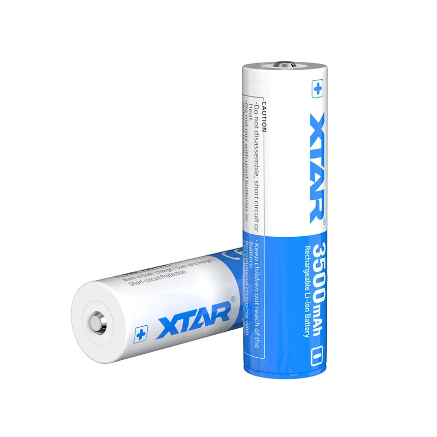 XTAR 2PC 18650 3500 mah Large capacity and high-power 3.6 V 10A  output rechargeable batteries for powerbank power tool