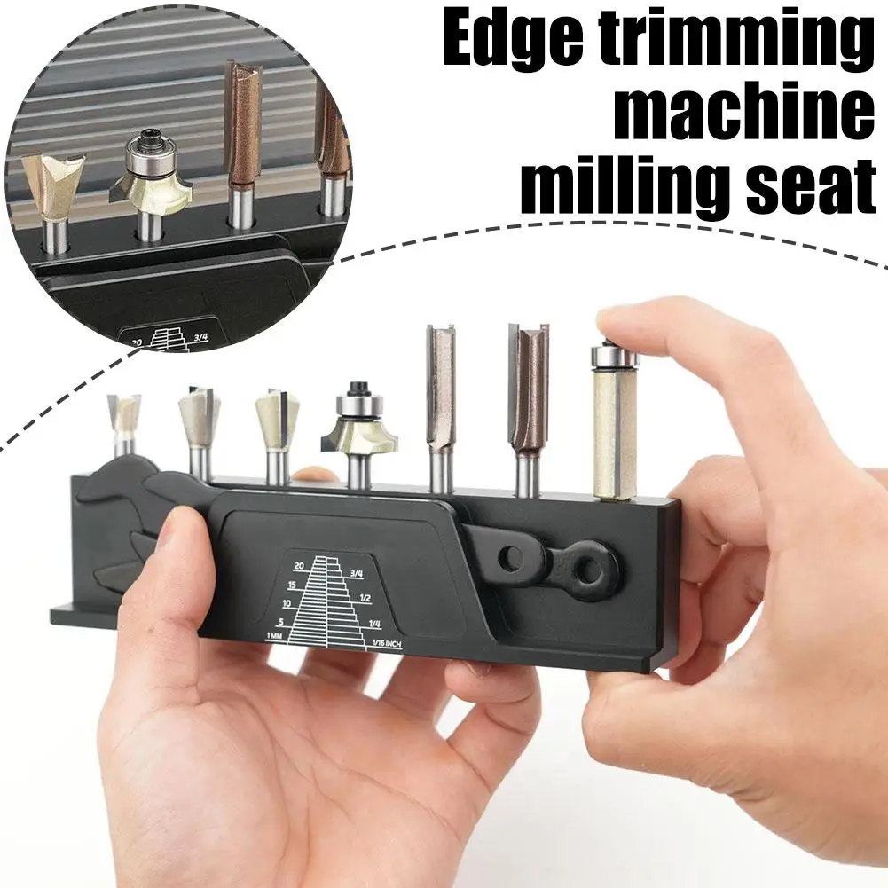 (only Storage Holder)Aluminum Tools Holder With Magnetic Drill Display Milling Storage Base Bits Attraction Cutter Reamer W P0Y1