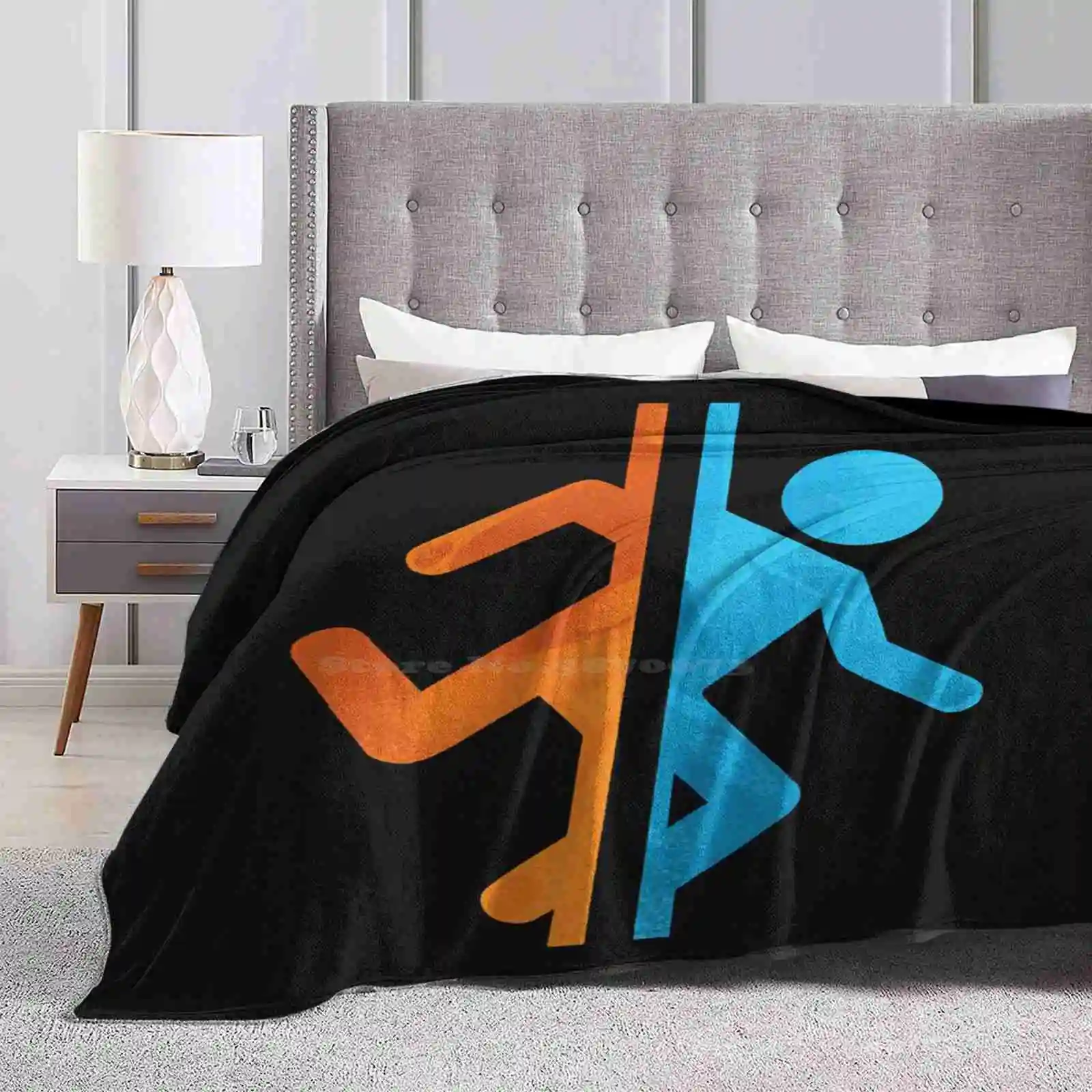 Portal Four Seasons Comfortable Warm Soft Throw Blanket Game Valve Cave Johnson Portal 2 Gaming Aperture Wheatley