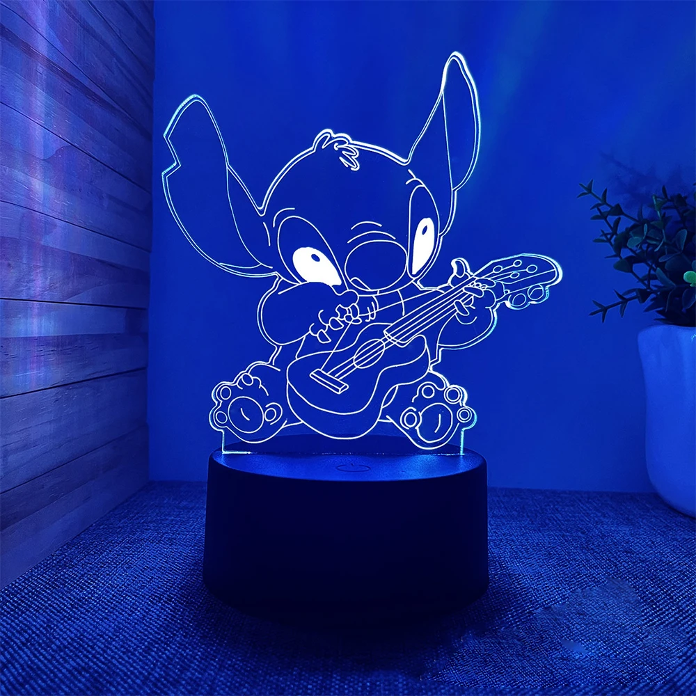 HOT 3D Illusion Stitch Night Light with Remote Control and Smart Touch Room Decor Lamp Birthday Valentine\'s Day Christmas Gifts