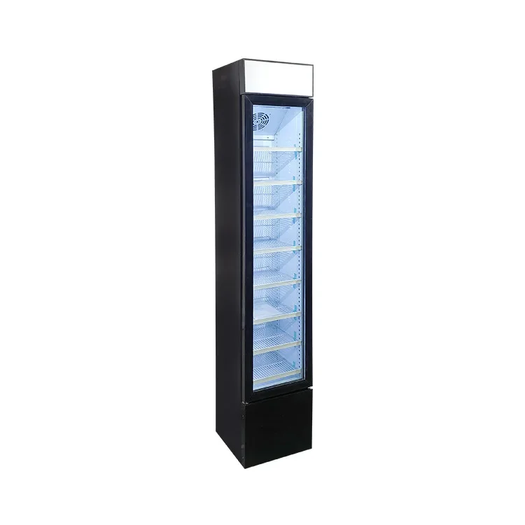 High Quality Commercial Single Door Cold Drink vertical showcase cooler Glass Door Refrigerator Display Transparent Door Fridge