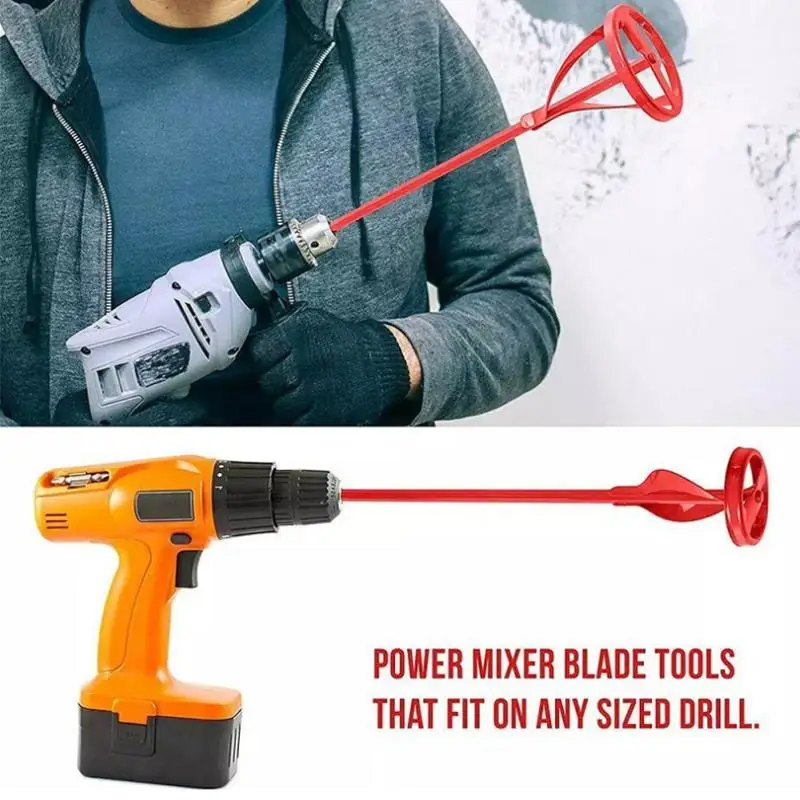 

Universal Drill Mixer Attachment, Hexagon Shaft Helical Paddle for Effortless Mixing of Paint,Grout&Mortar,DIY &Professional Use