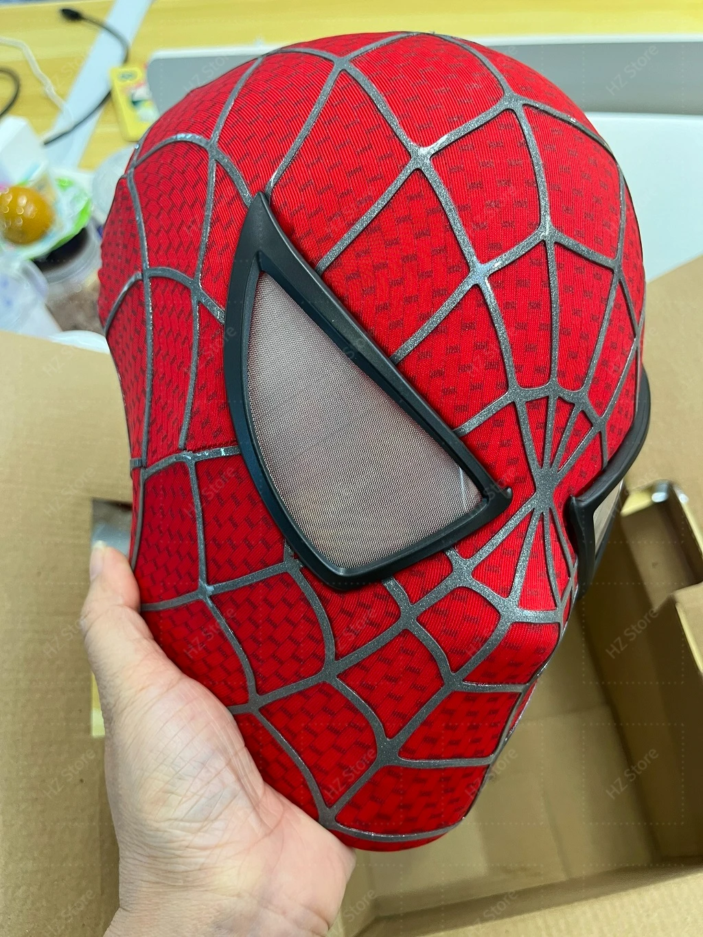 1:1 3D スパイダーマン トビー マスク フェイスシェルと取り外し可能な