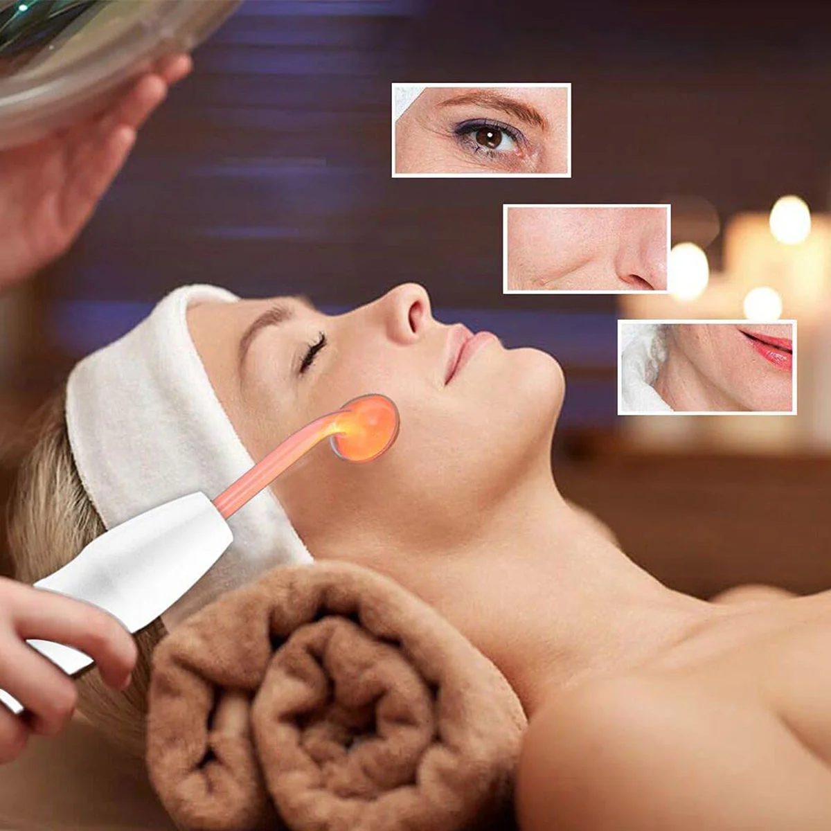 เครื่องมือดูแลผิวหน้ามือถือ 4 in 1 อุปกรณ์บํารุงผิวหน้า Microcurrent มือถือ