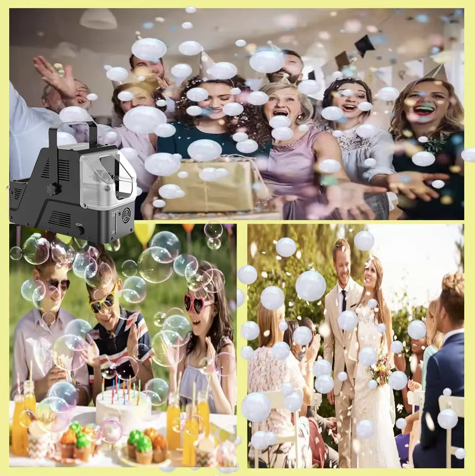 เครื่องทำฟองสบู่หมอก 3-in-1,เครื่องทำฟองควันพร้อมรีโมทคอนโทรลไร้สายสำหรับงานแต่งงานเวทีคริสต์มาสของขวัญวันฮาโลวีนของเล่น