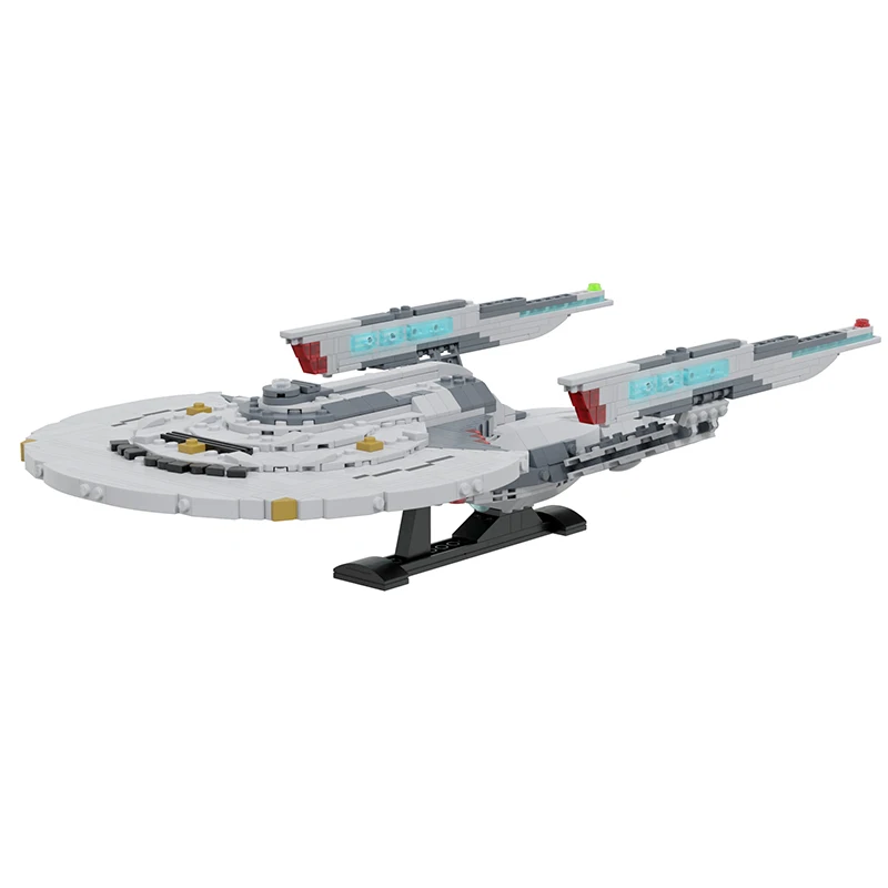 Raum Film Serie MOC Ziegel USS Titan NCC 80102A Mini Baustein Junge Spielzeug Montieren Modell DIY Sammlung Set Weihnachten Geschenk