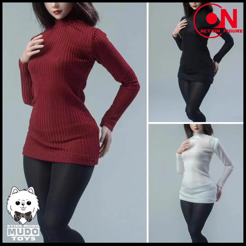 

CTC-002 1/6 Scale Female Long Sleeve Turtleneck Bottoming Sweater Clothes Model Fit 12'' Soldier Action Figure Body Dolls