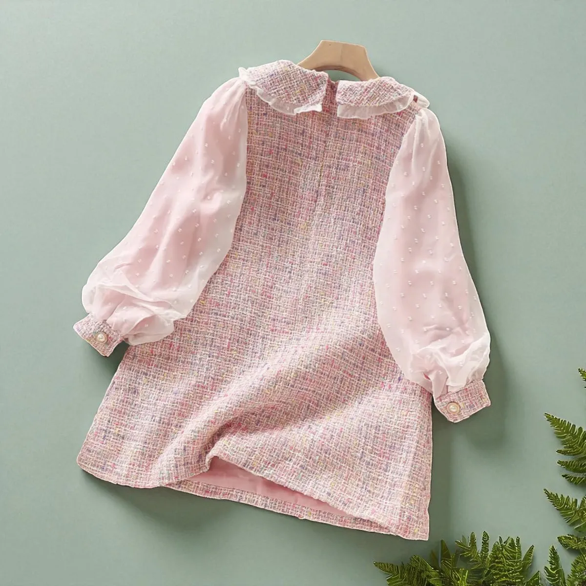 Flower Baby Girls Clothes Cute Lace Voile Wedding Birthday Party Princess Dresses Floral Embroidery Kids Dress Family Clothes