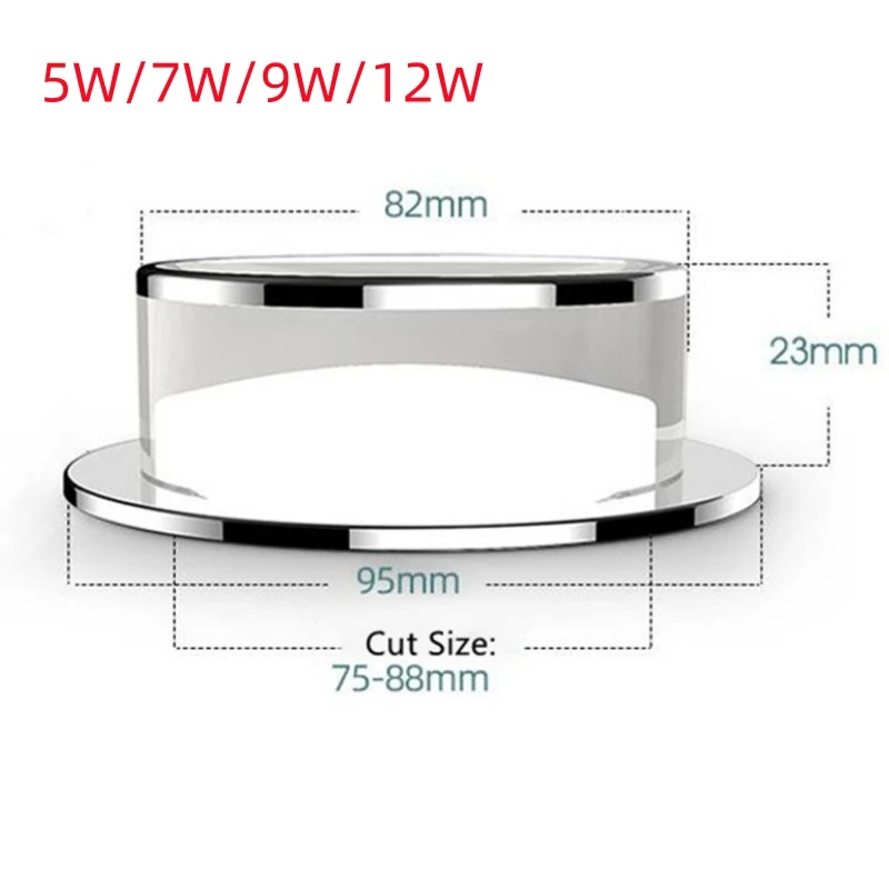 Imagem -02 - Cristal Recesso Teto Downlight Lâmpada Luzes Led Spot Luminárias Interiores Prata Dourada ac 220v 5w 7w 9w 12w