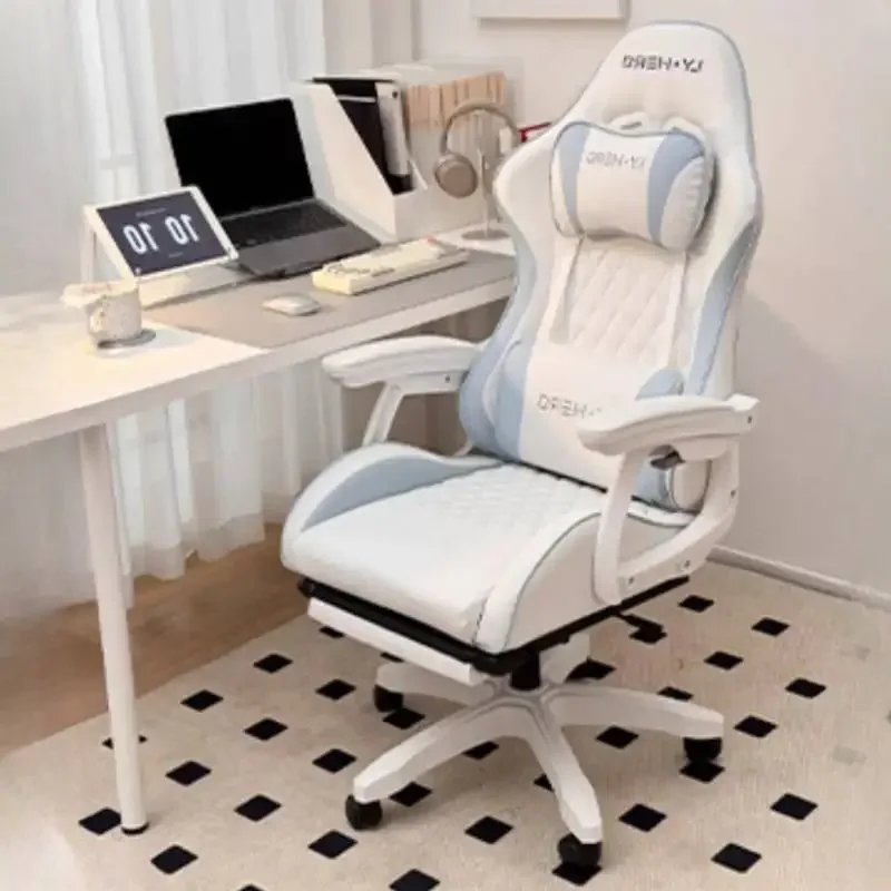 

Girl Luxury Office Chair Upgrade Cushion Black Designer Oversized Computer Chair Swivel White Chaise Bureau Office Furniture