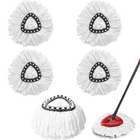 Mop Refill Head for Vlieda EasyWring Clean Turbo 2 in 1 Classic Spin Microfibre Mop Universal Triangle Spin Mop Head Replacement