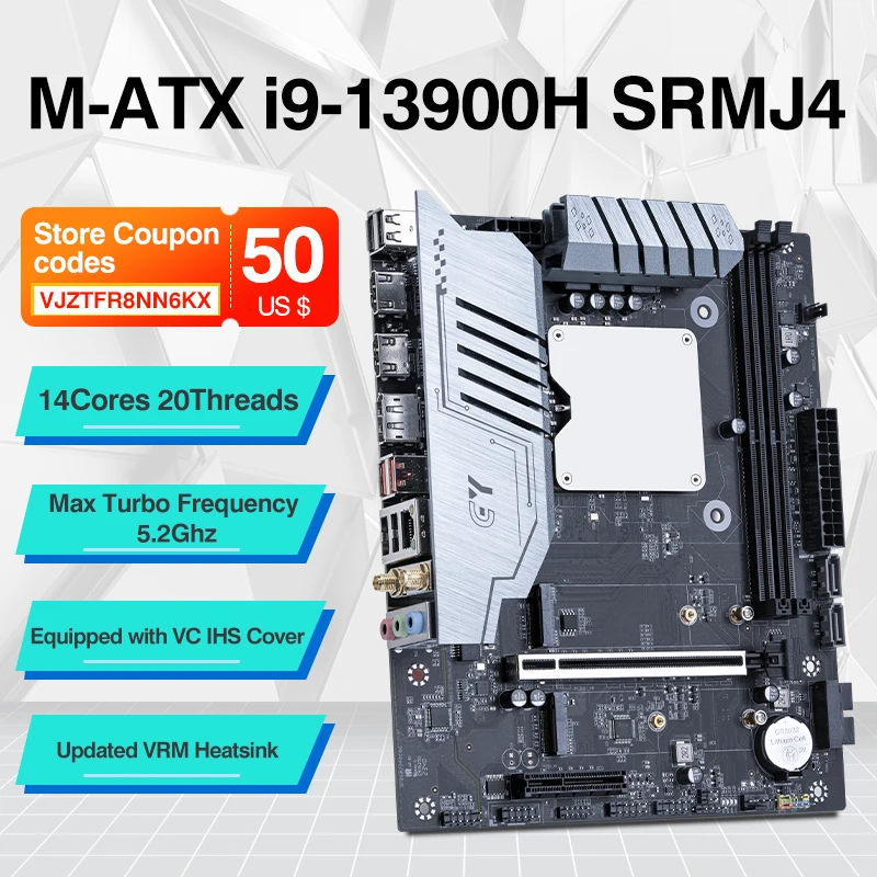 ERYING DIY PC Gamer LGA 1151 Motherboard CPU Combo Interposer Kit i9 13900H 14C20T DDR4 RAM NVME placa mãe Upgrade PC Completo