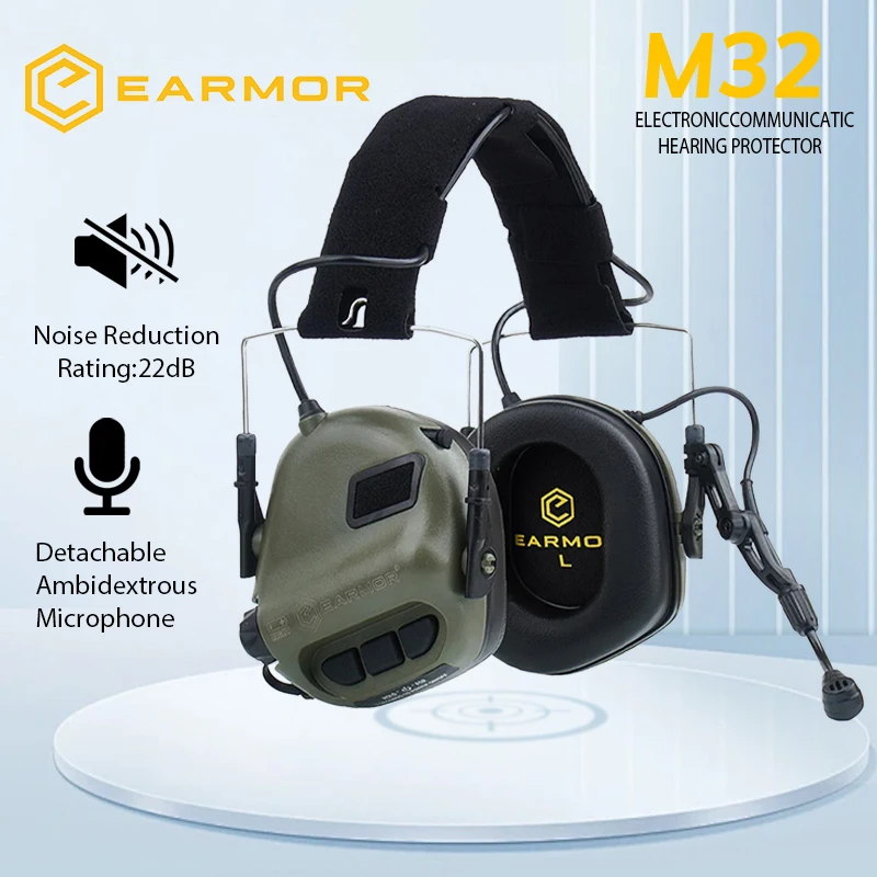 2024 EARMOR M32 MOD4 Tactical Headset Anti-Noise Headset Tactical Aviation Communication Shooting Headset