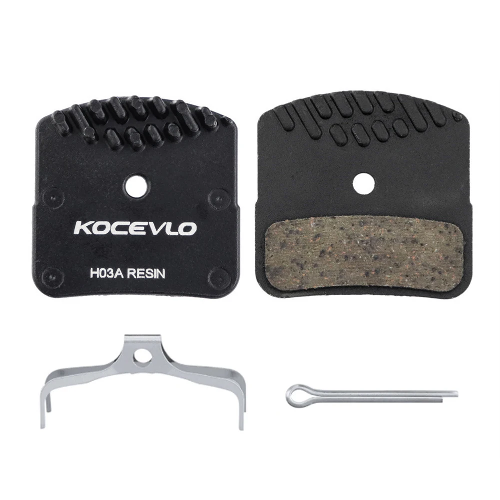 Bicycle Brake Pad Replacement Set H03A Featuring Four Piston Design and Resin Material for Improved Heat Dissipation