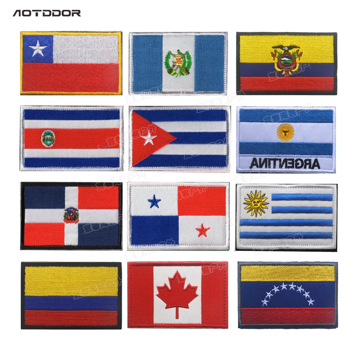 Opaska z flagą Ameryki Chile Kuba Panama Kolumbia Ekwador Guatemala Naszywka na ubrania Naszywki wojskowe do szycia odzieży