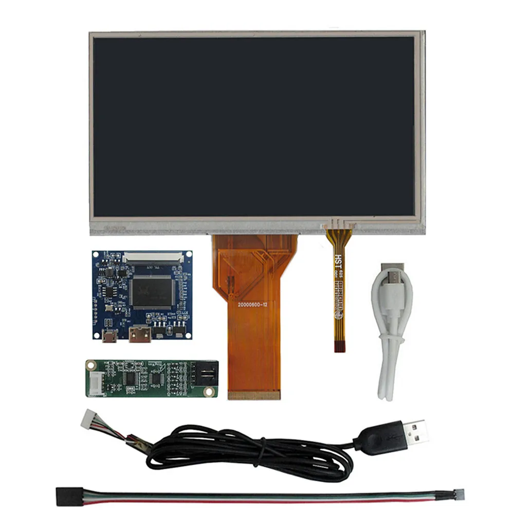 

7 Inch TFT AT070TN94 LCD Display Screen Digitizer Touchscreen Driver Control Board HDMI-Compatible Raspberry Pi DIY Monitor Kit