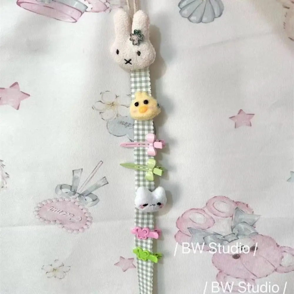 

Заколка для волос Miffy Rabbit, пояс для хранения, милый мультфильм для девочек, простой кавайный креативный ремень для хранения заколок для волос, украшение для спальни