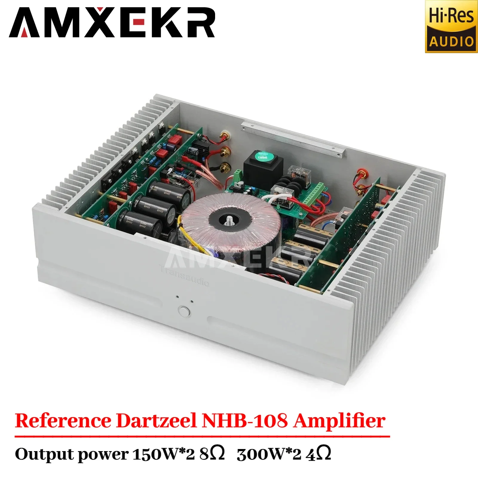 

AMXEKR 150 Вт * 2 1:1 Копия Dartzeel NHB-108 2-канальный усилитель мощности Природный звук Низкое искажение Высокомощный Hi-Fi аудиоусилитель