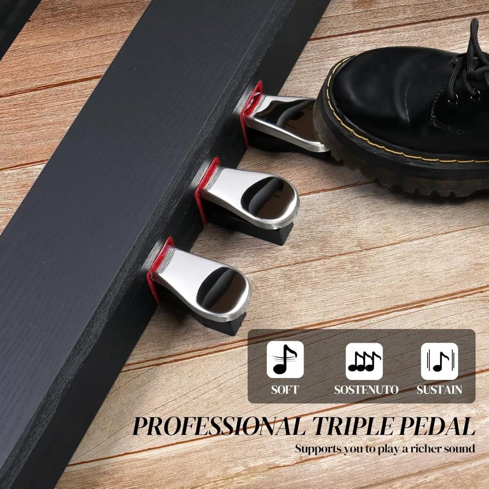 بيانو رقمي ذو 88 مفتاحًا للوحة المفاتيح المرجحة مع شريحة صوت الأحلام، اتصال MIDI/USB، يعمل مع برامج الموسيقى #5