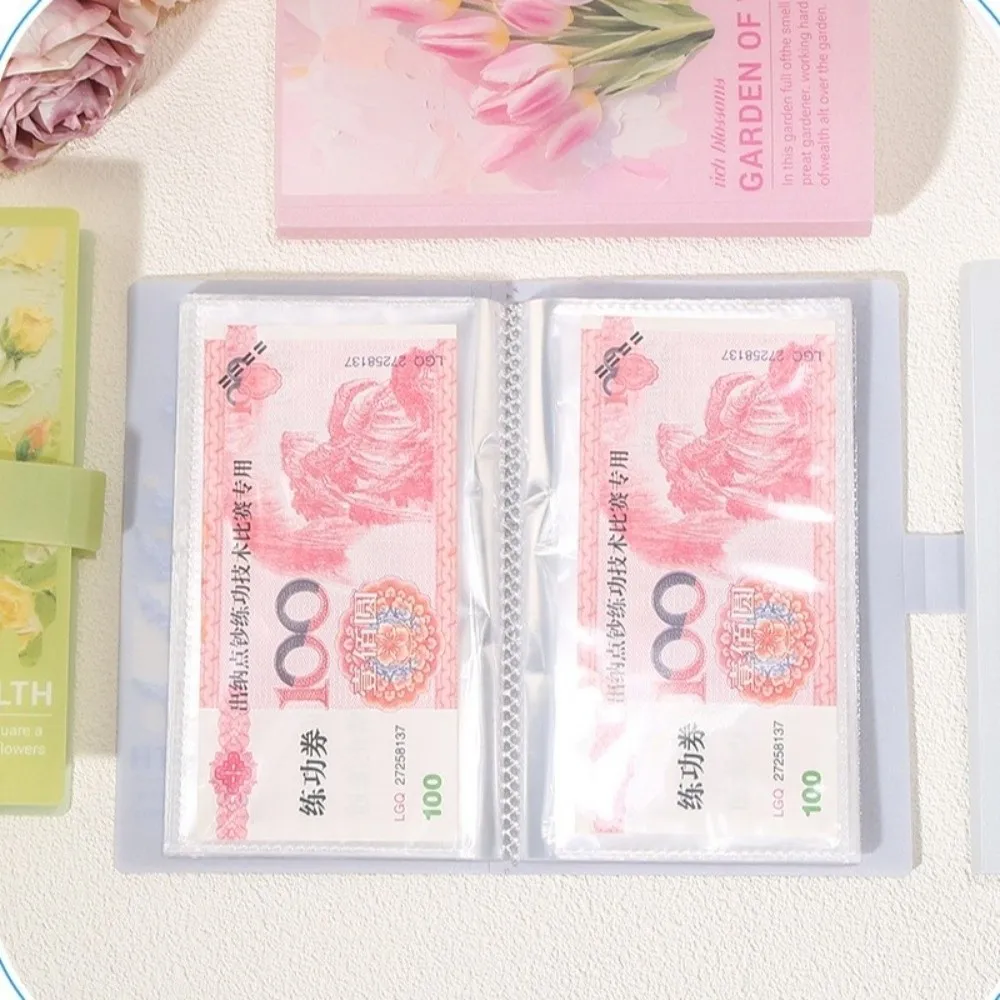 สมุดเก็บเงินแบบพกพา กันน้ำ ใช้ซ้ำได้ สำหรับการออมเงิน 100 ซอง  แบบภาพวาดสีน้ำมัน ช่วยประหยัดเงิน