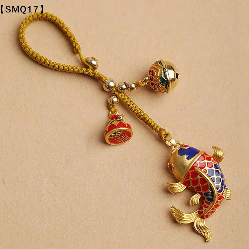 High-grade Koi Exquisite Car Key Pendant Chinese Style Couple Bag Keychain Hanging Jewelry Lanyard【SMQ】