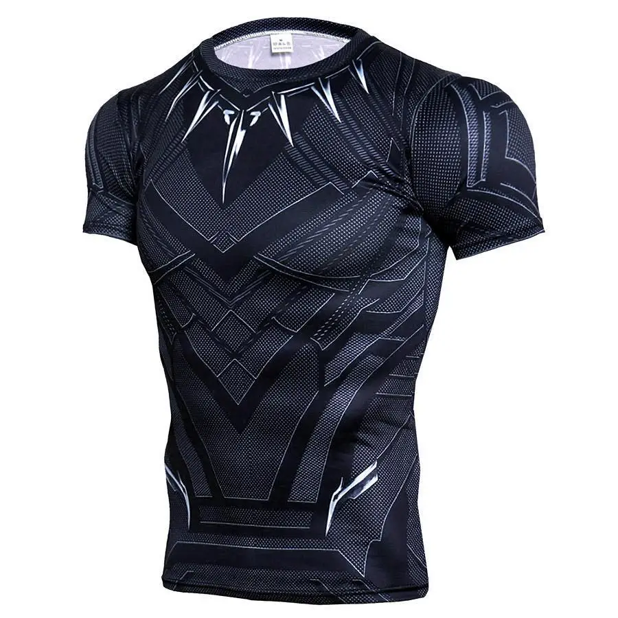 24/25 New Arrives Mens Tshirts Superhero Black Panther Wakanda Pattern Tops Short Sleeve Crewneck T-shirt